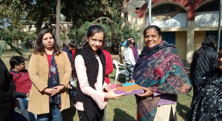 Distribution at SOS Village, New Delhi